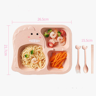 Tiny Dino Divided Plate Set – Eco-Friendly Kids Dinnerware