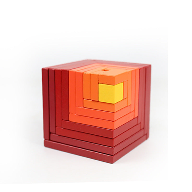 Hand-Dyed Wooden Montessori Toy Collection – Arches, Cubes, Towers & Shapes