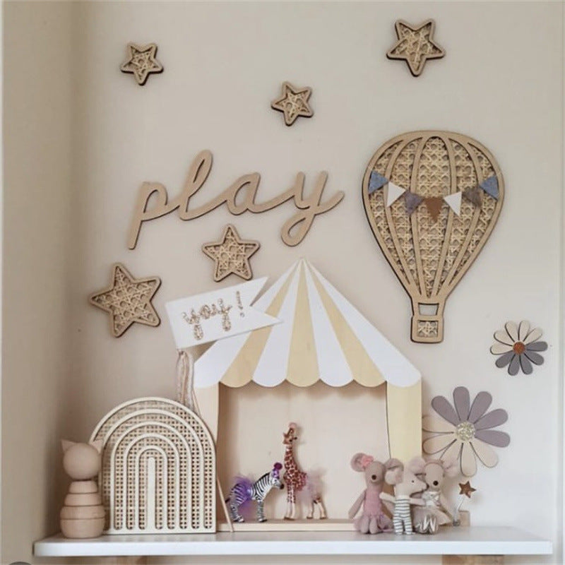 Woodland Rattan Nursery Wall Decor Set
