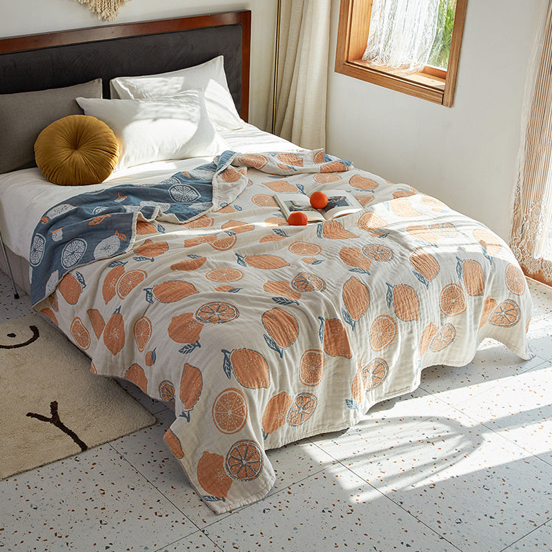 Bohemian Woven Cotton Blanket – Lightweight All-Season Throw & Bed Cover