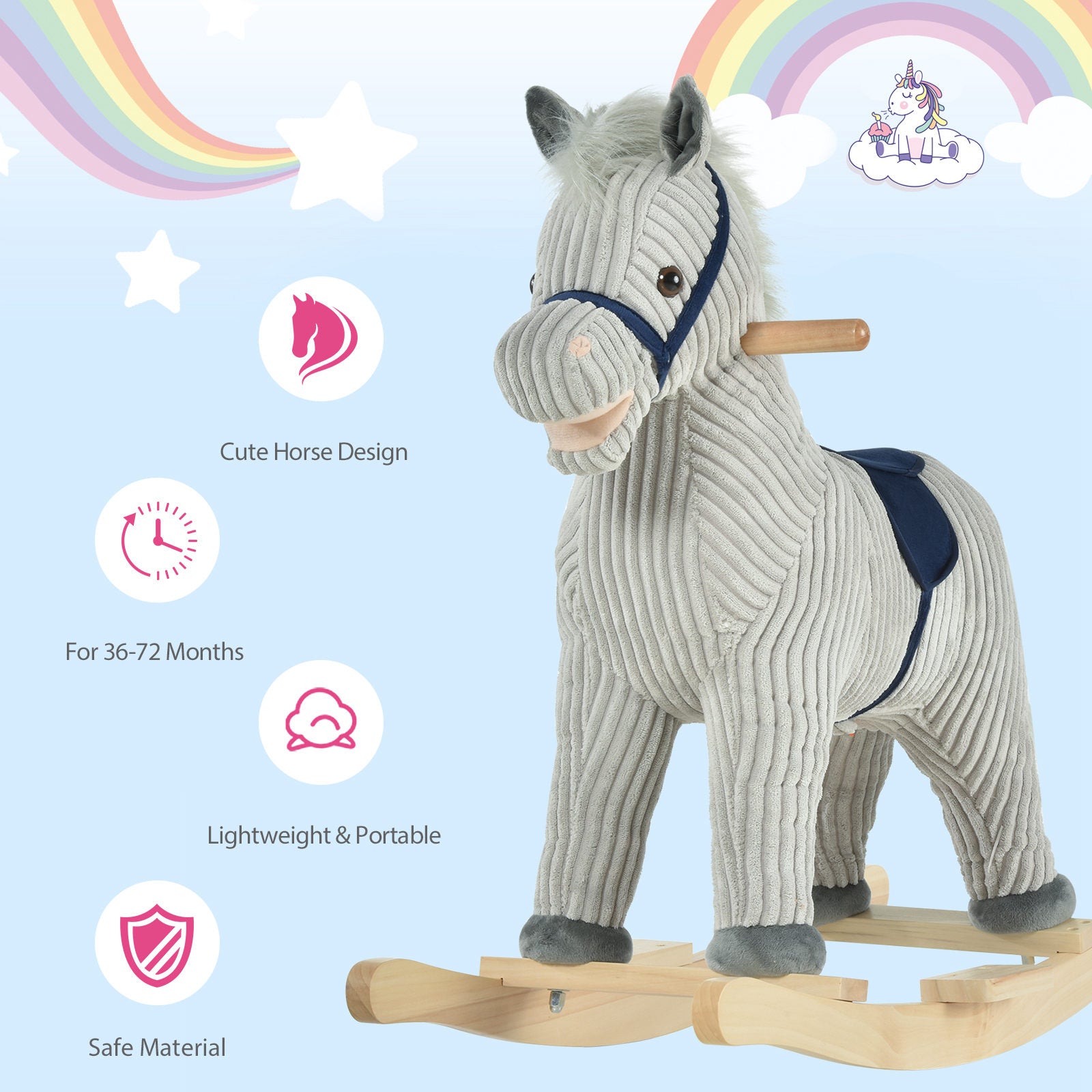 Corduroy Stable Rocking Horse