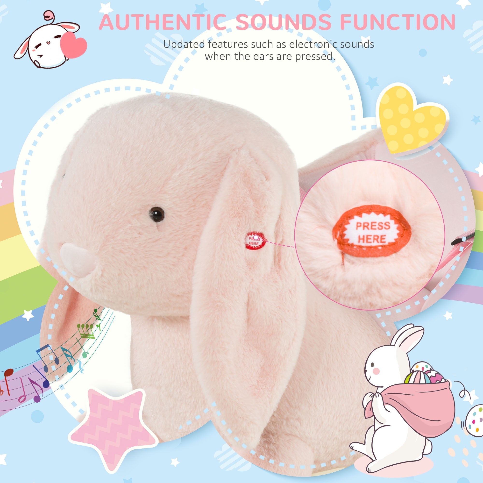 Blush Meadow Bunny Rocker
