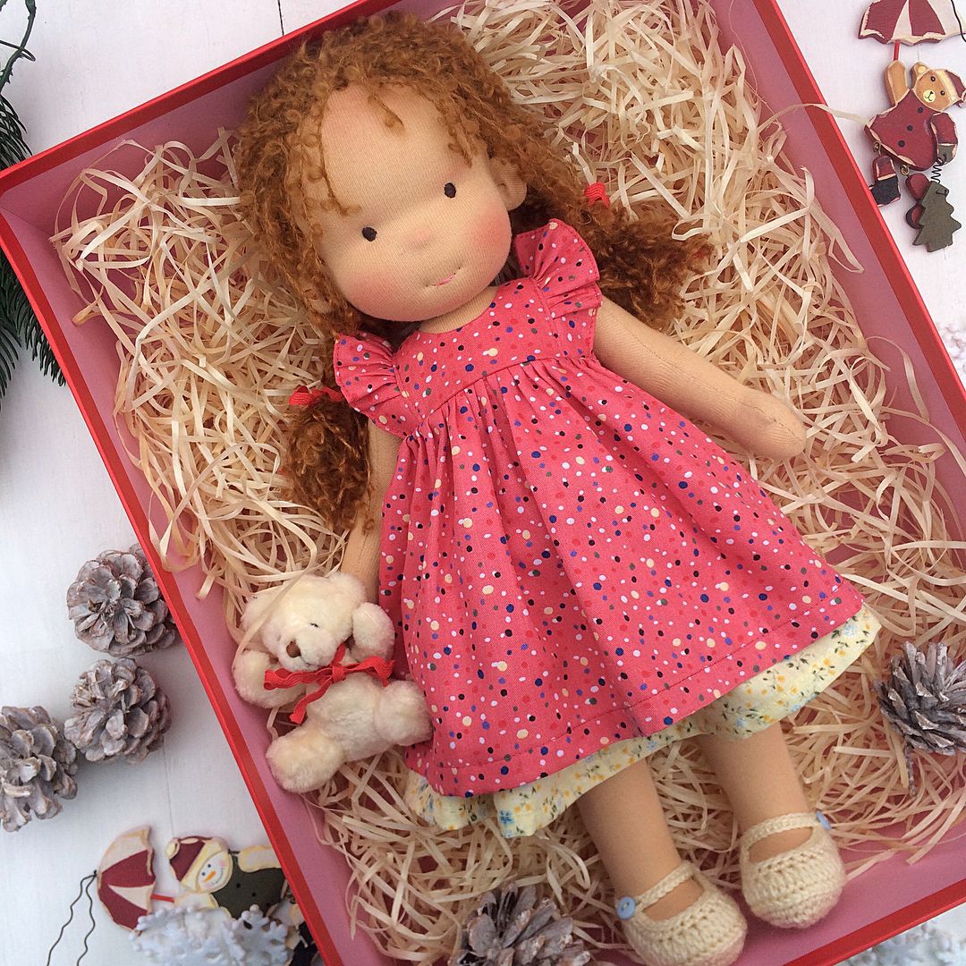 Storybook Winter Doll - Keepsake Collection -  Waldorf Handmade Plush
