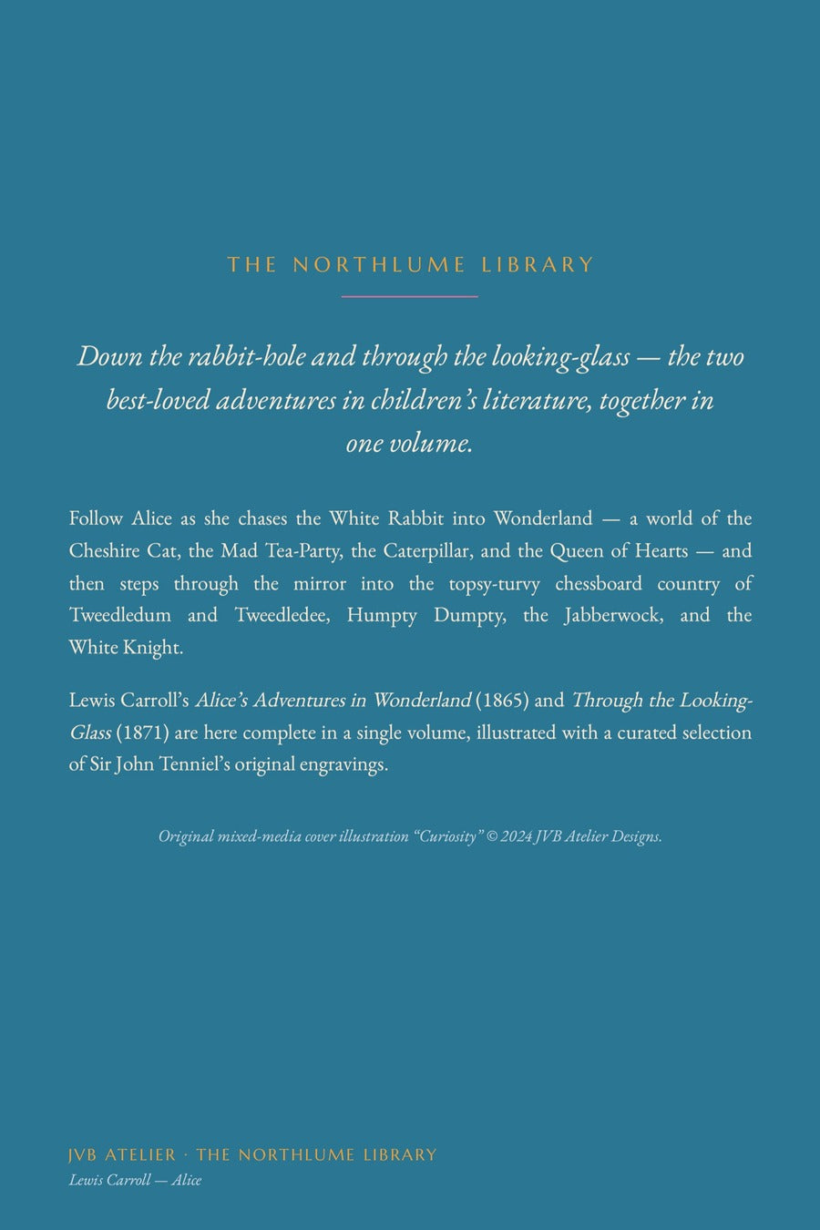 Alice by Lewis Carroll, back cover