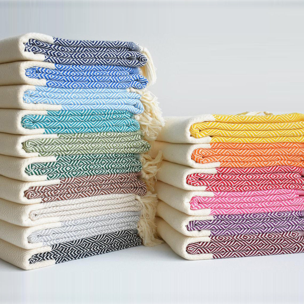 Geometric Tassel Turkish Cotton Towel
