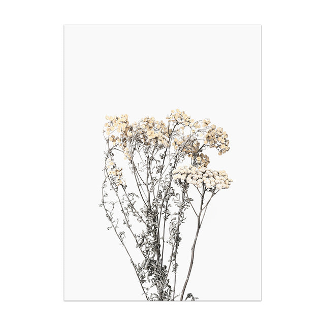 Minimal Botanical Canvas Print – Modern Frameless Wall Art