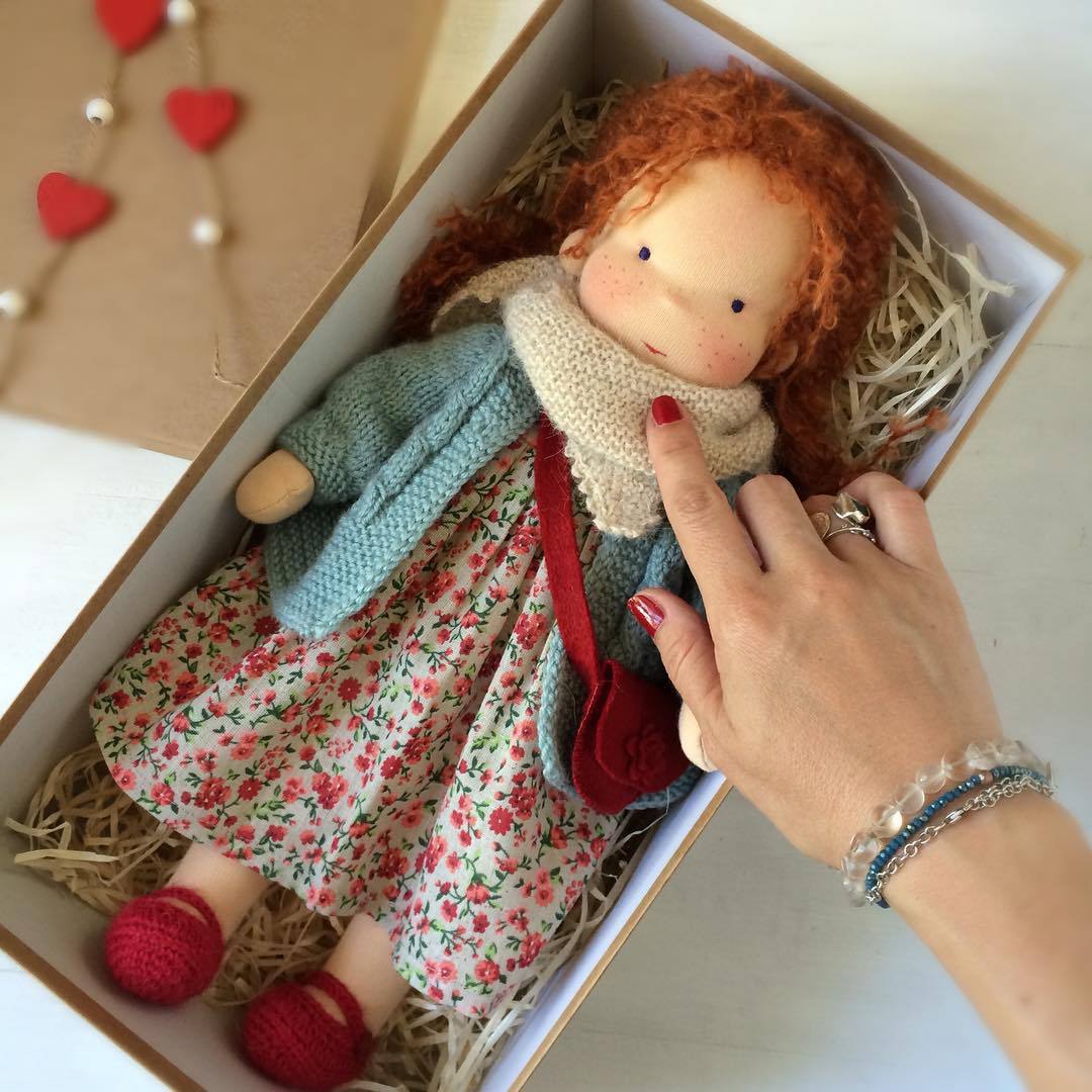 Storybook Winter Doll - Keepsake Collection -  Waldorf Handmade Plush