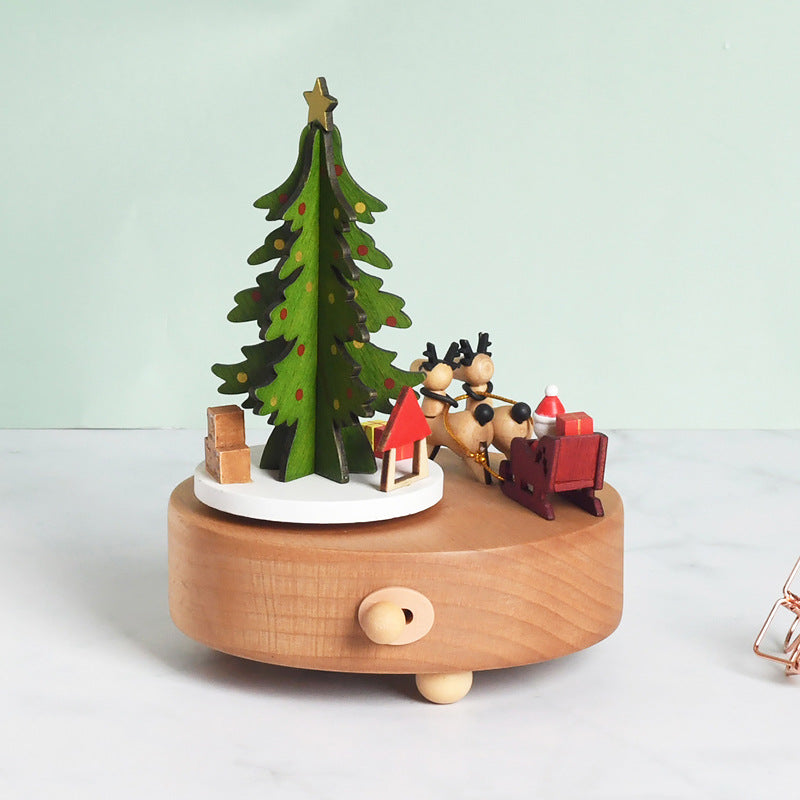 Woodland Christmas Tree Music Box