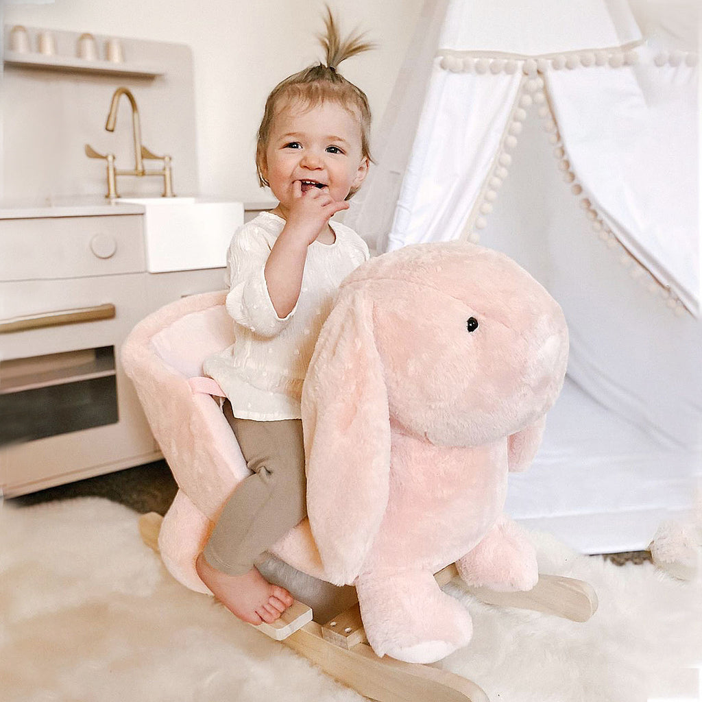 Blush Meadow Bunny Rocker
