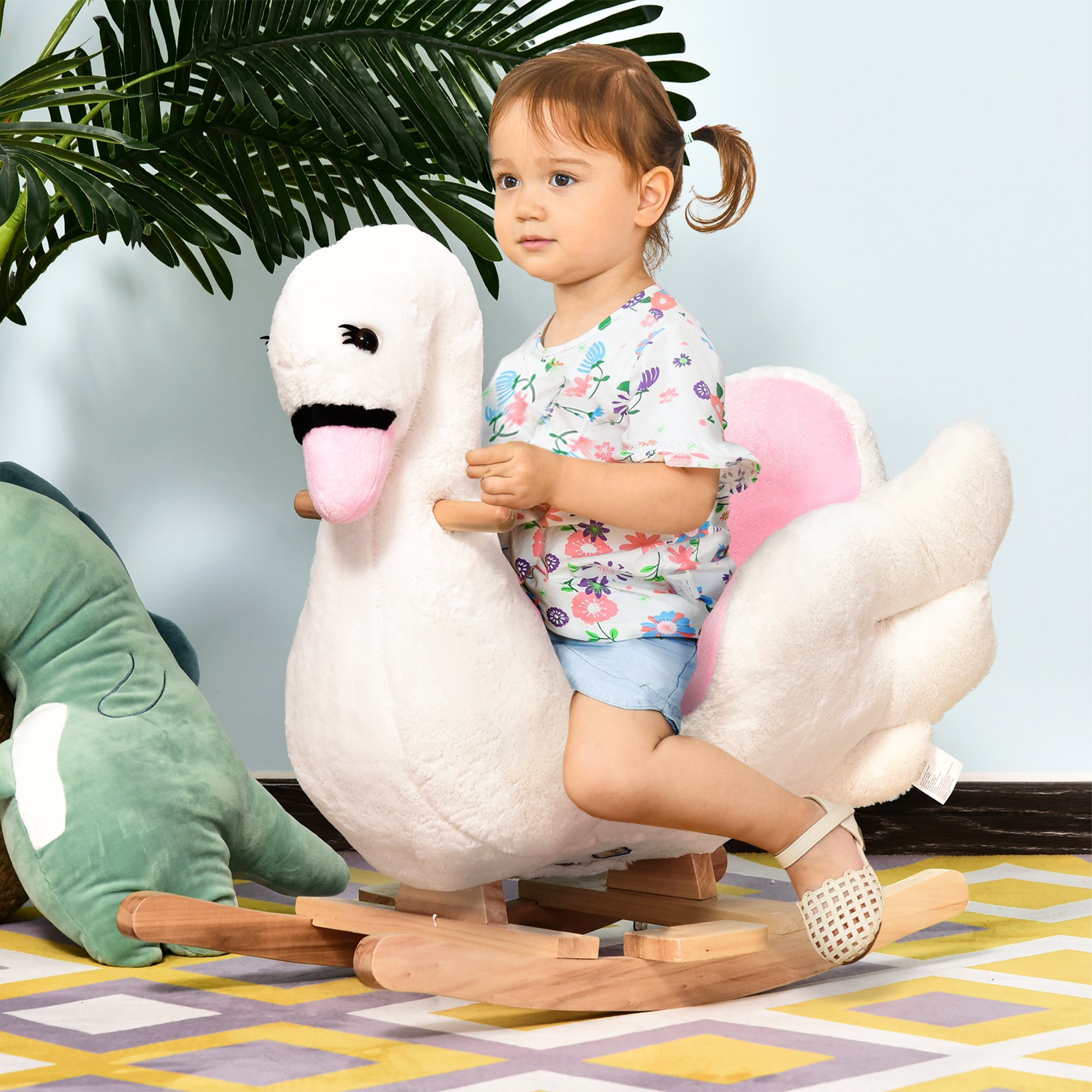 Blush Swan Rocker