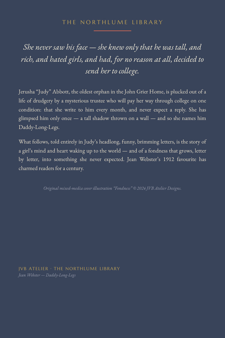 Daddy-Long-Legs by Jean Webster, back cover