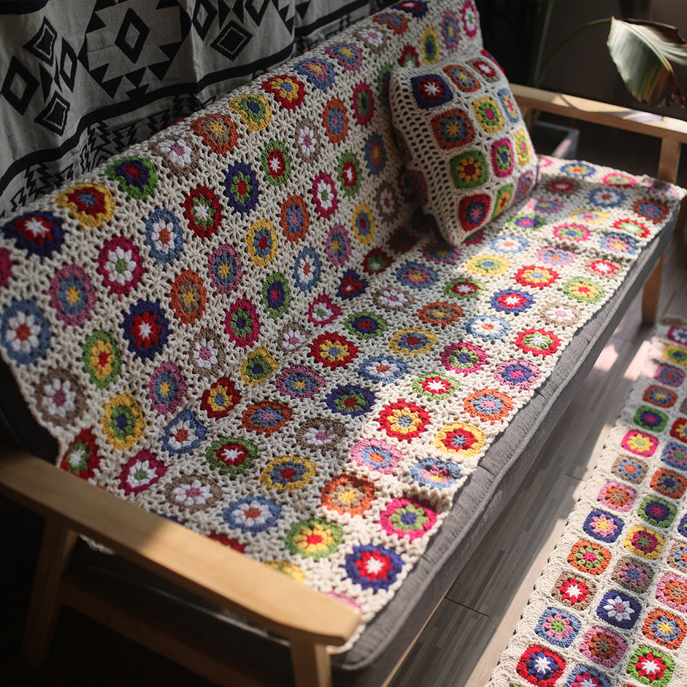 Retro Parquet Granny Square Blanket