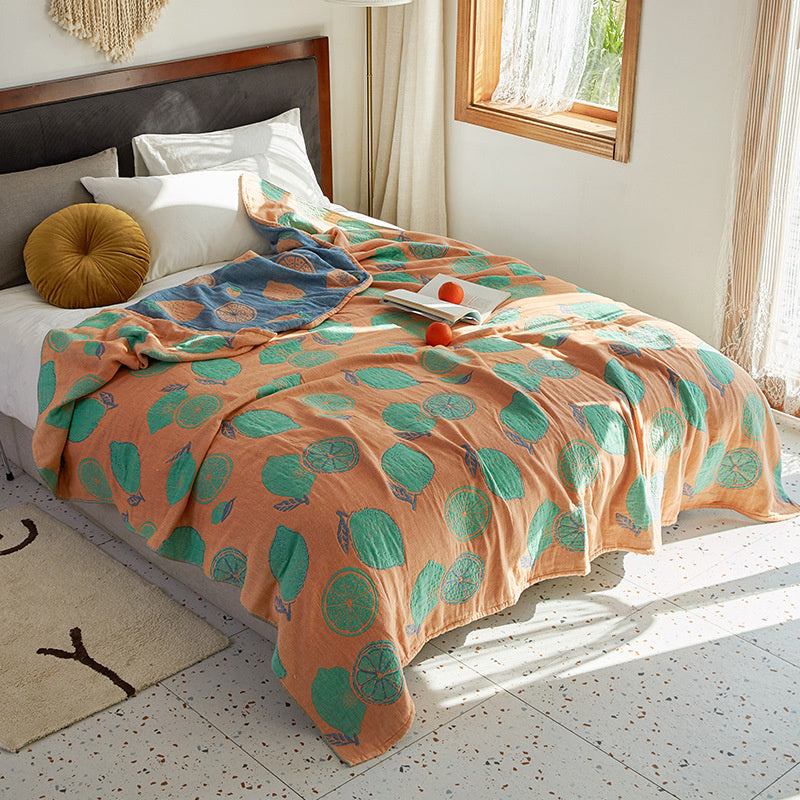 Bohemian Woven Cotton Blanket – Lightweight All-Season Throw & Bed Cover