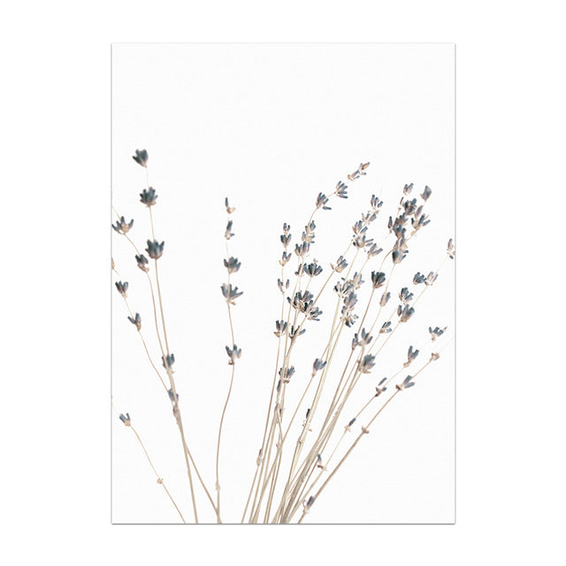 Minimal Botanical Canvas Print – Modern Frameless Wall Art