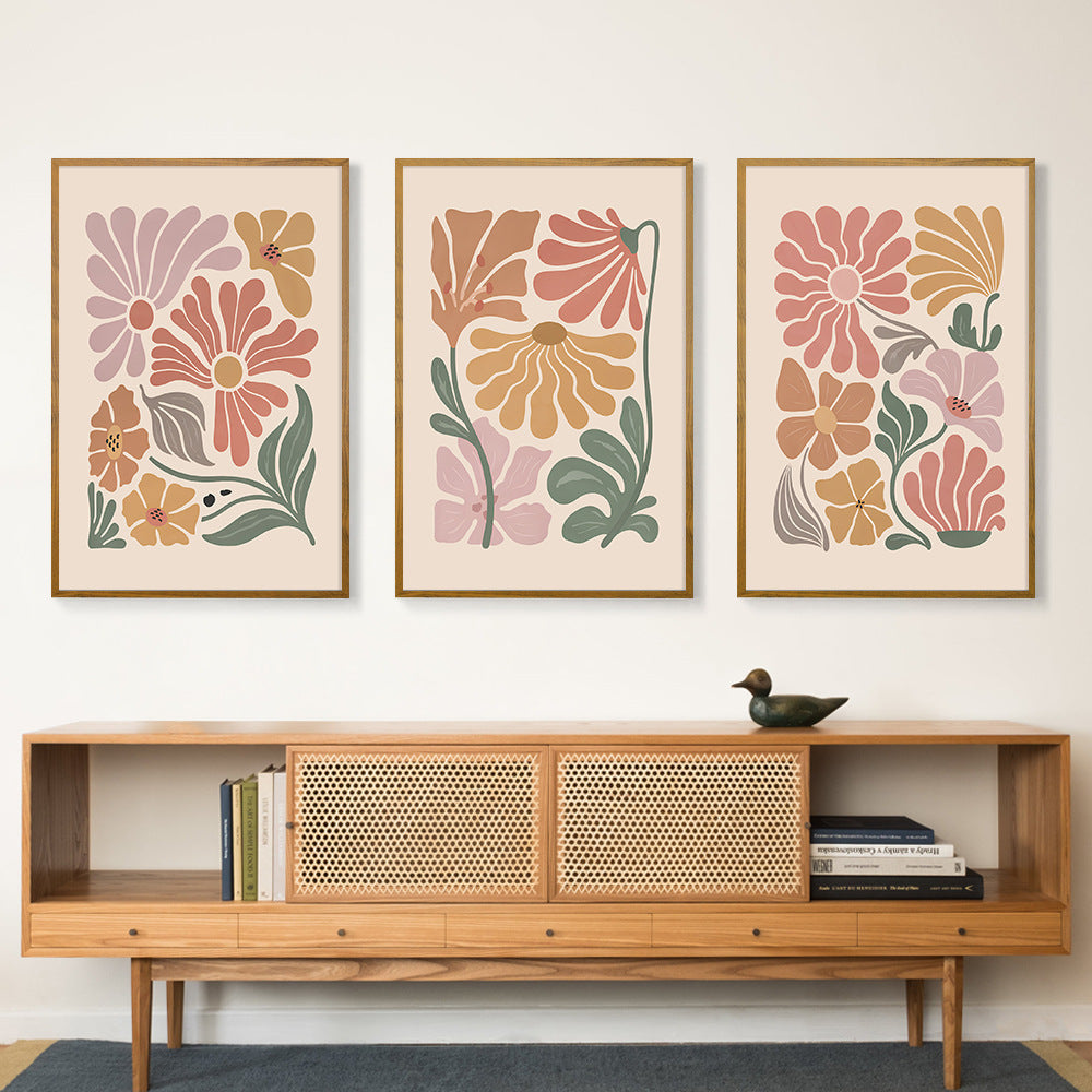Botanical Study Framed Set — 3 Piece Floral Wall Collection