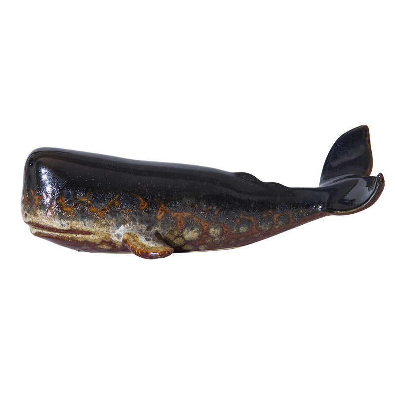 Midnight Tide Ceramic Whale