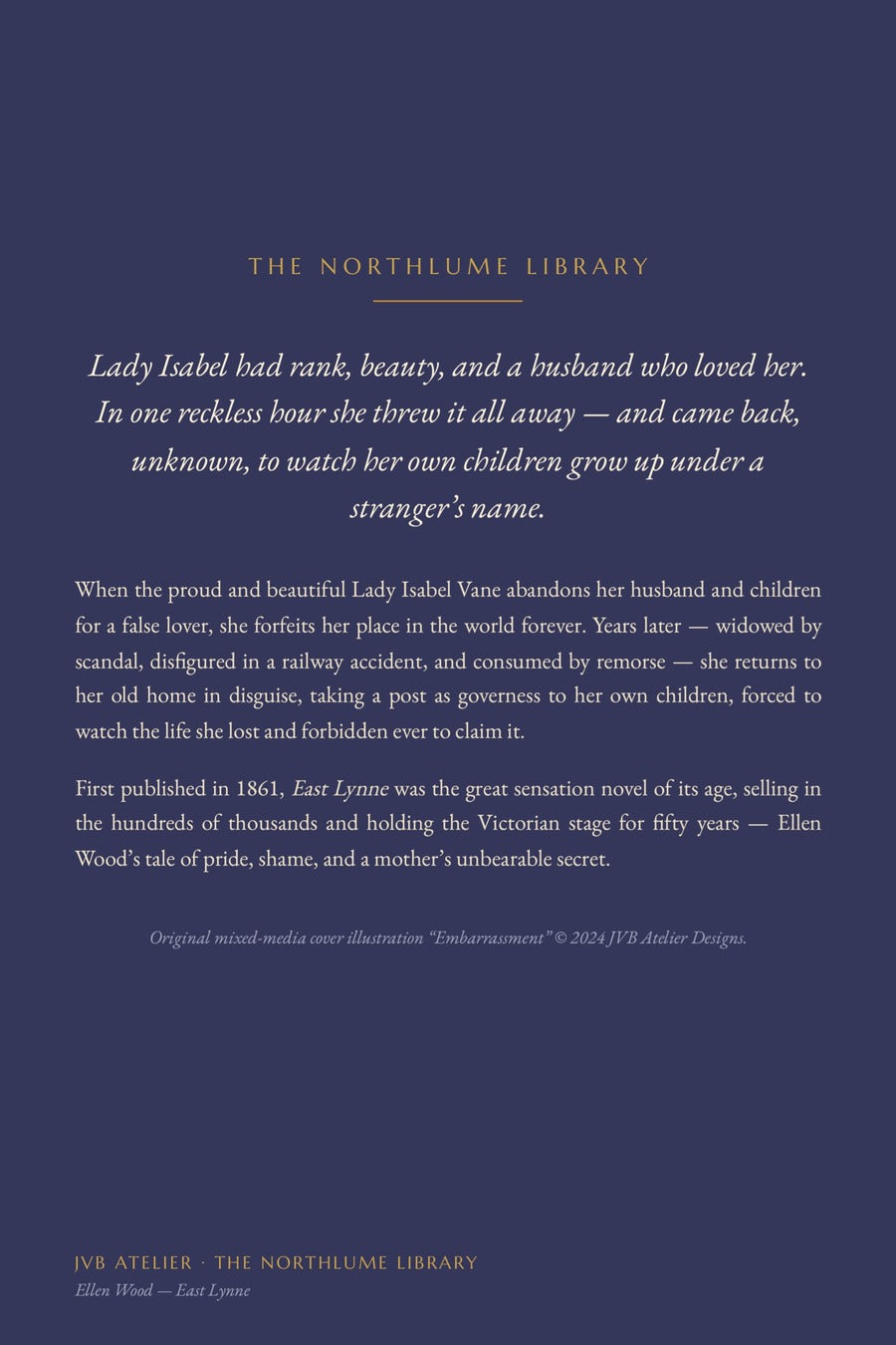 East Lynne by Ellen Wood, back cover