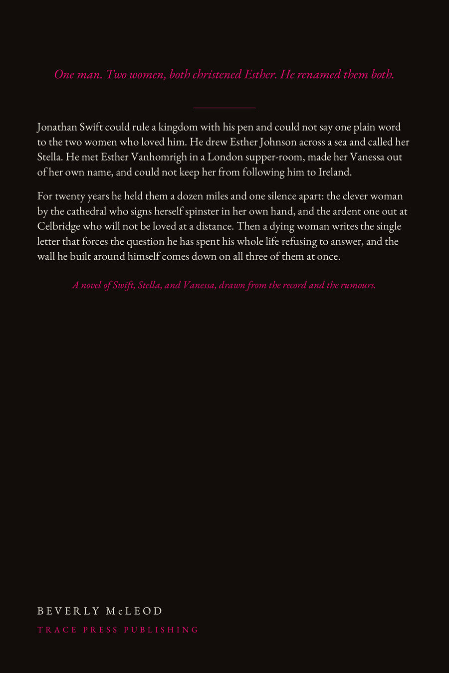 The Naming of Esther(s), back cover
