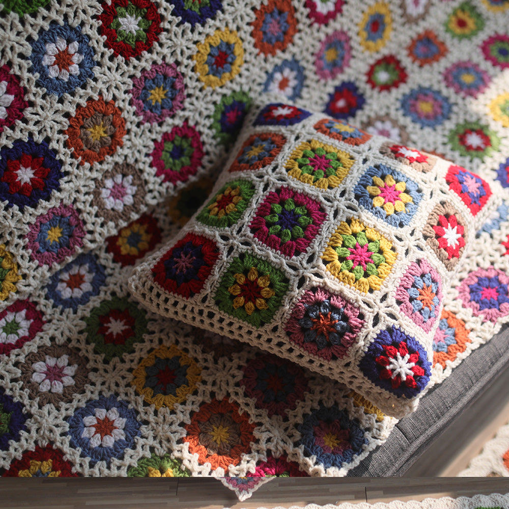 Retro Parquet Granny Square Blanket