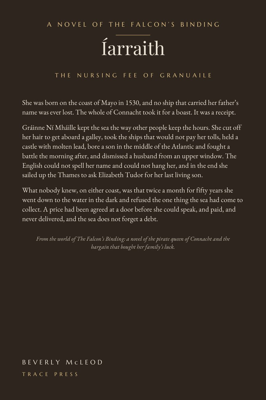 Íarraith, back cover
