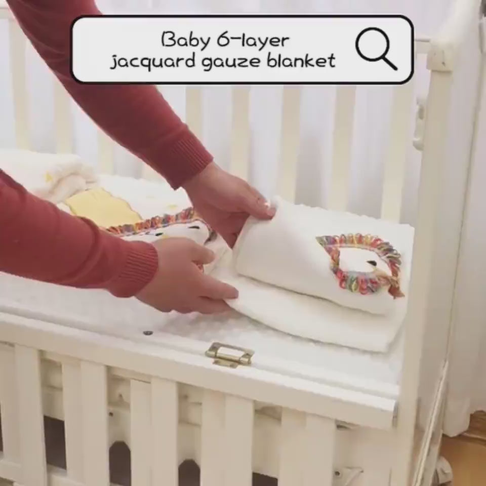 3D Lion Cotton Muslin Blanket Baby Swaddle Baby Su