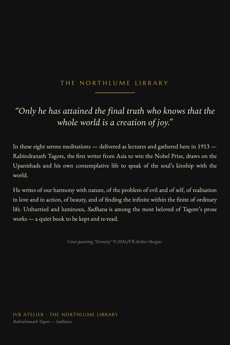 Sadhana, back cover