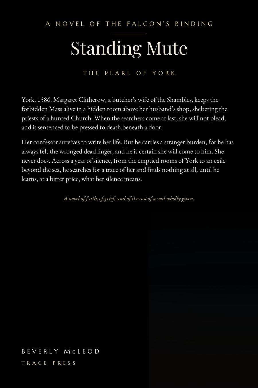 Standing Mute, back cover
