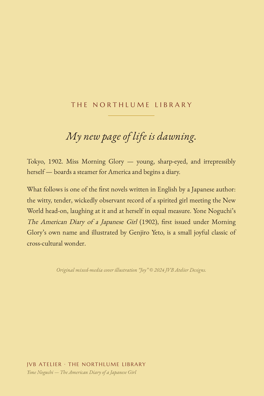 The American Diary of a Japanese Girl, back cover