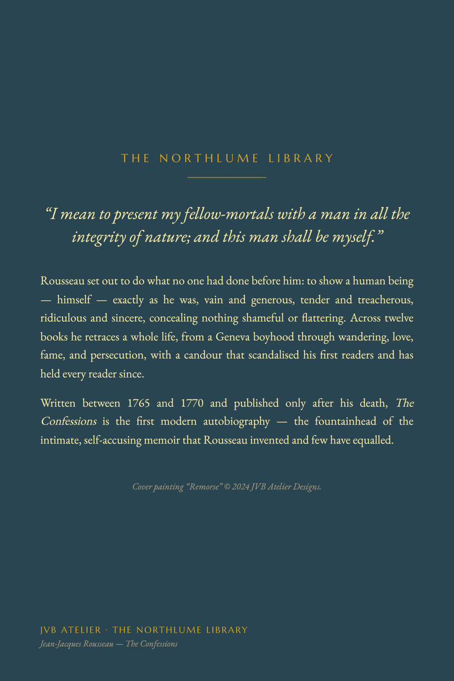 The Confessions, back cover
