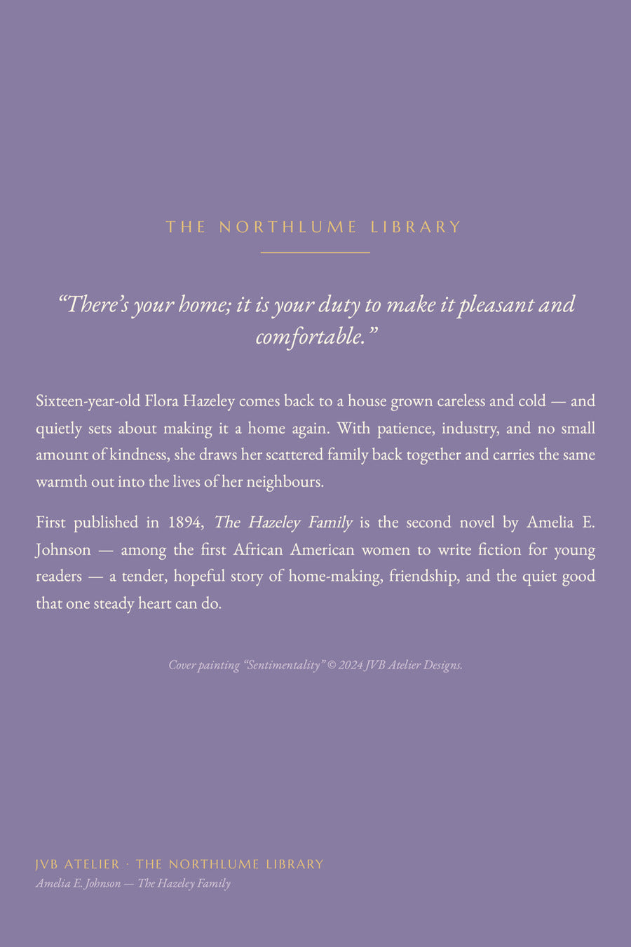 The Hazeley Family, back cover
