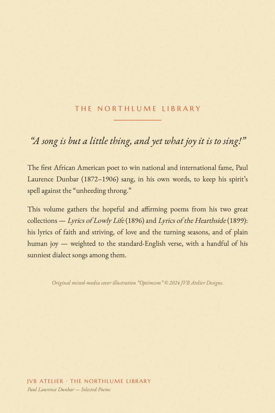 The Poet and His Song, back cover