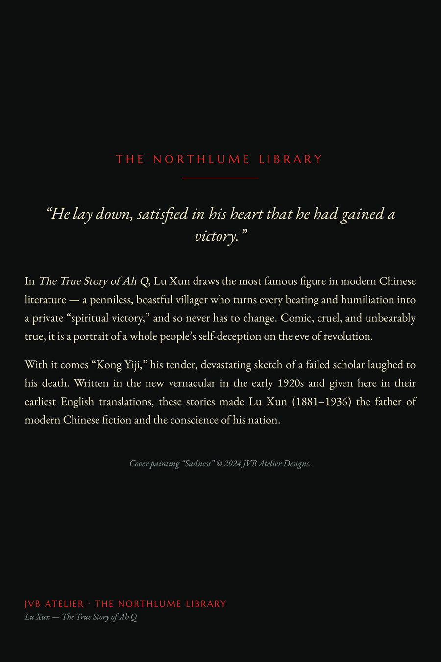 The True Story of Ah Q, back cover