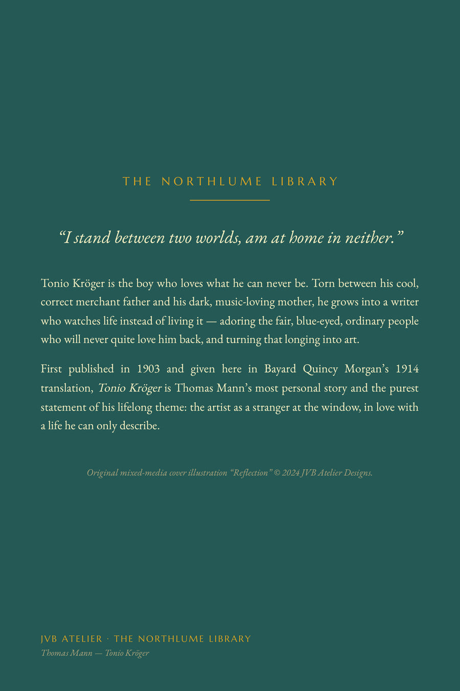 Tonio Kröger, back cover