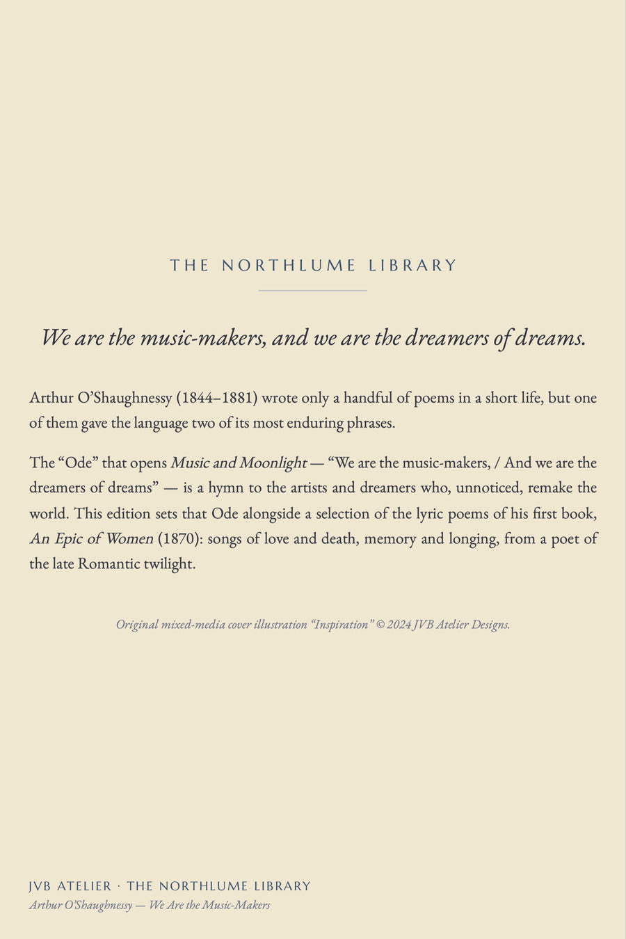 We Are the Music-Makers, back cover