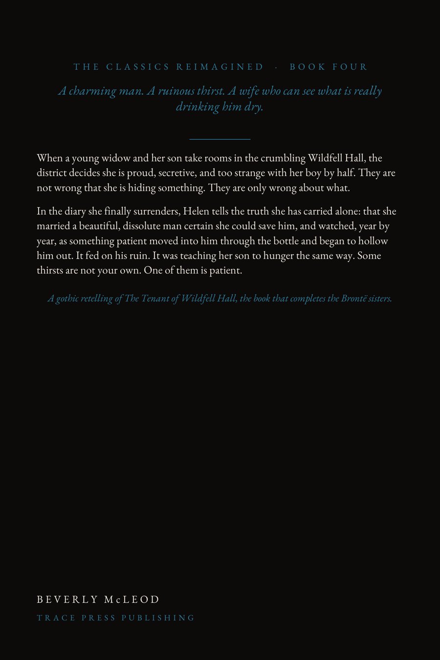 What Walks at Wildfell, back cover